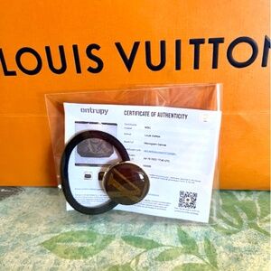 Louis Vuitton LV Canvas Upcycle Gold Hair Tie